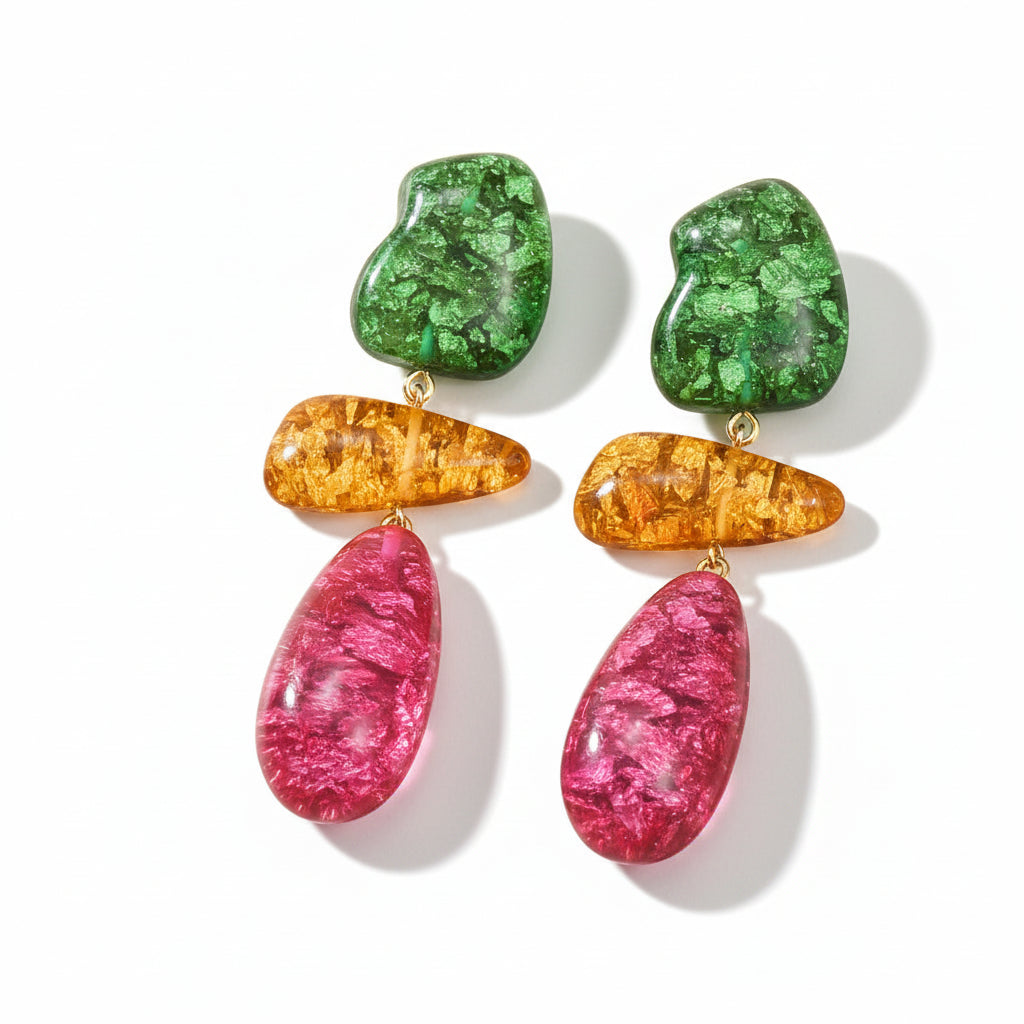 Iris Resin Earrings