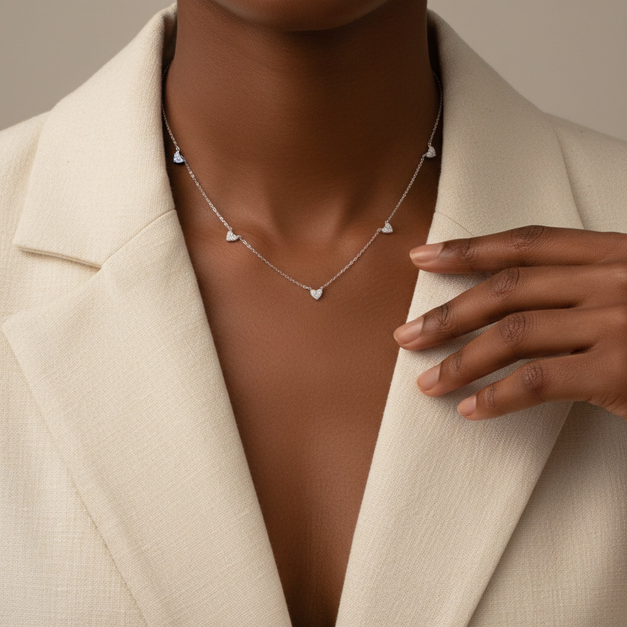 Multiple Mini Hearts Necklace