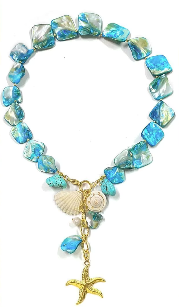 Ocean Pearl Shell Necklace & Bracelet Set