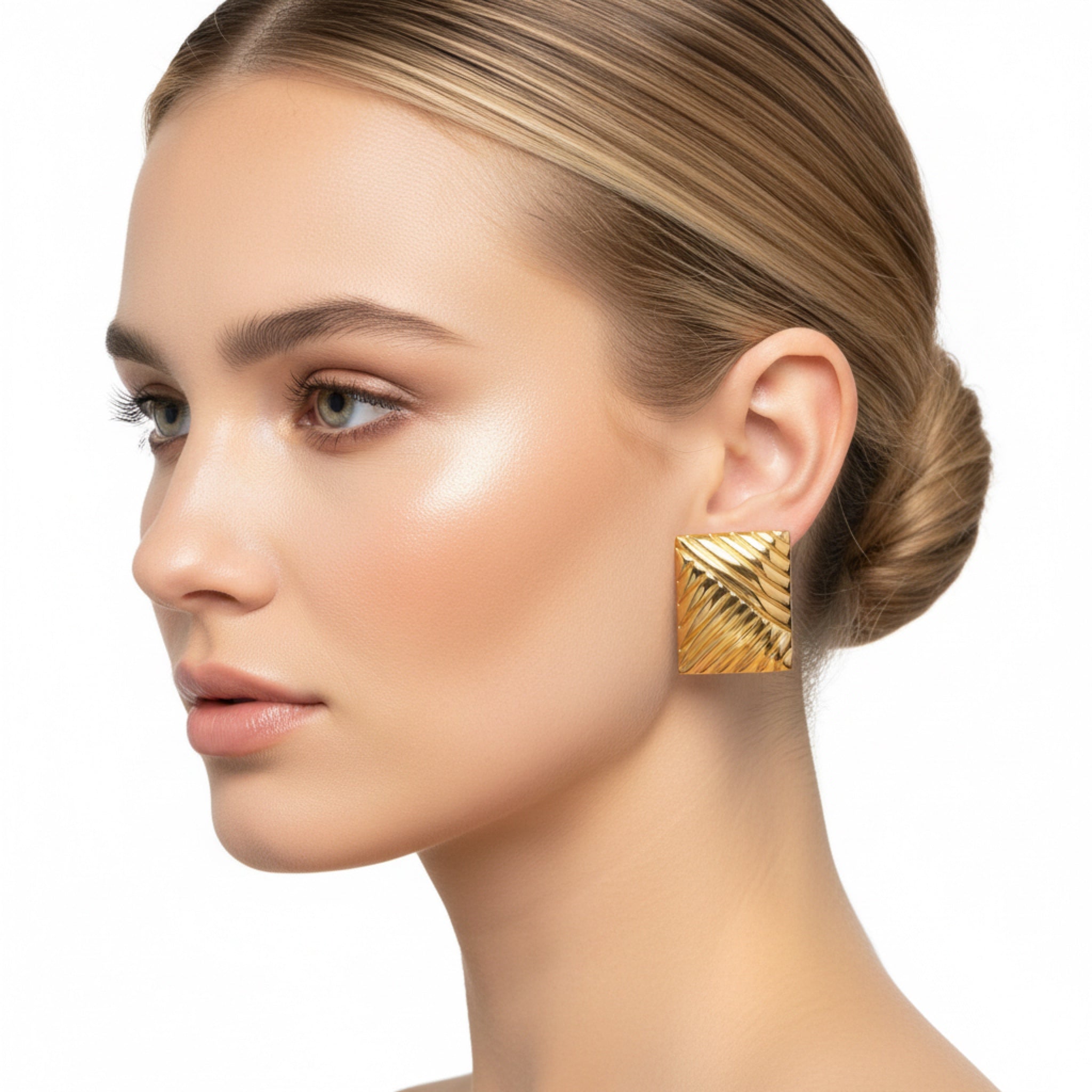 Geo Textured Statement Earrings