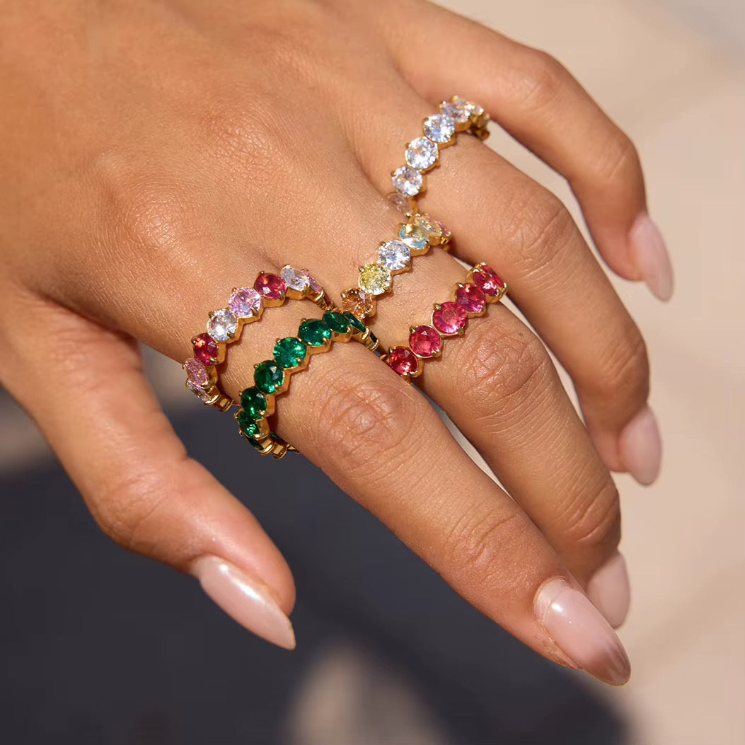 Rainbow Crystal Ring