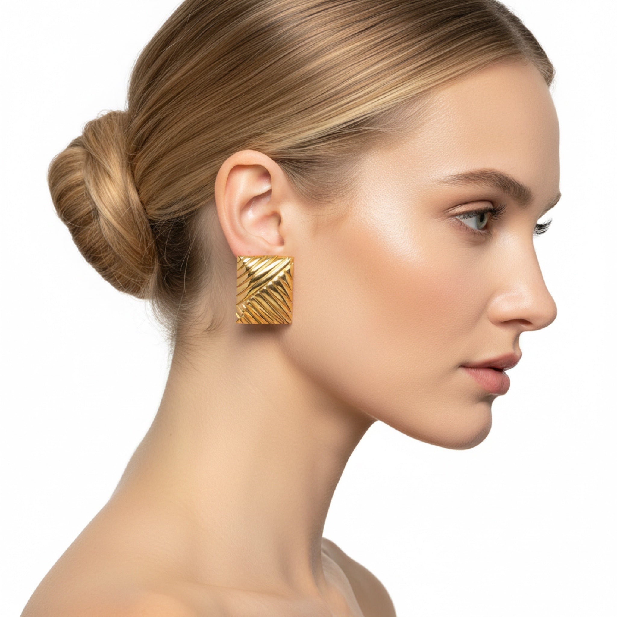 Geo Textured Statement Earrings