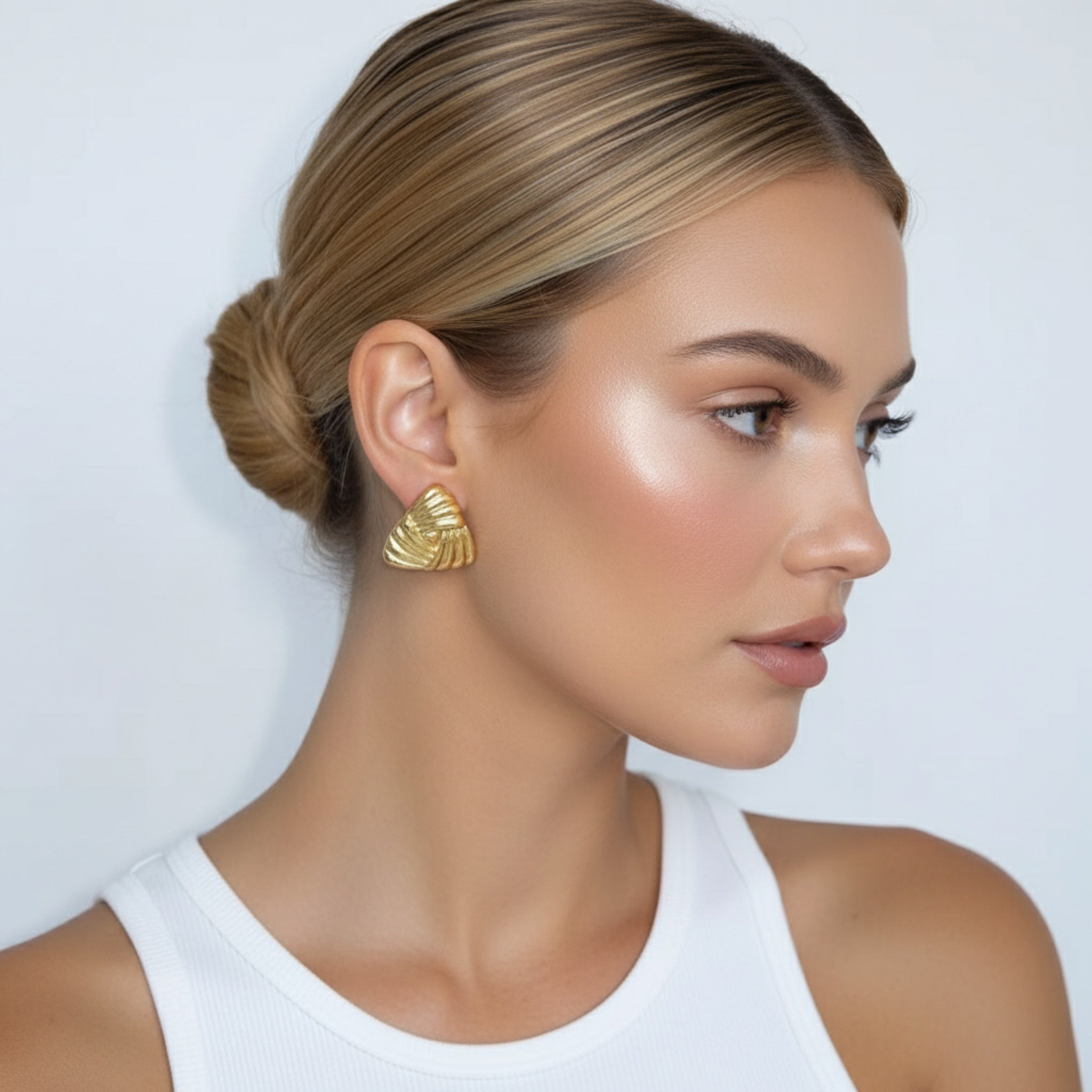 Twisted Triangle Studs