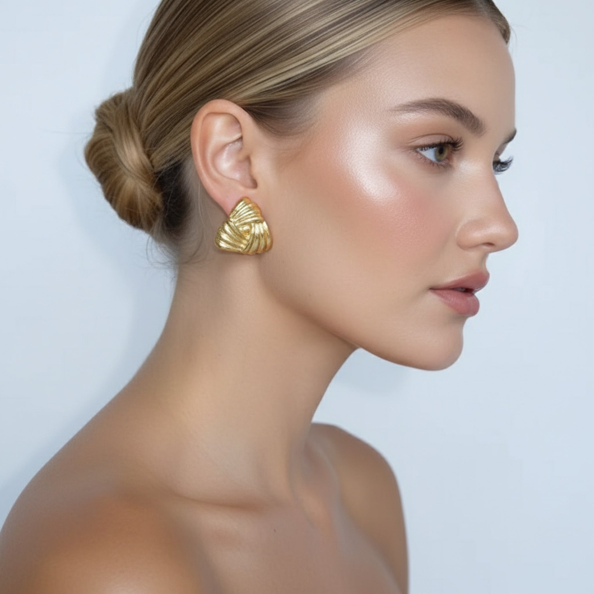 Twisted Triangle Studs