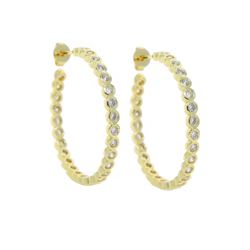 Sparkling Hoop Earrings