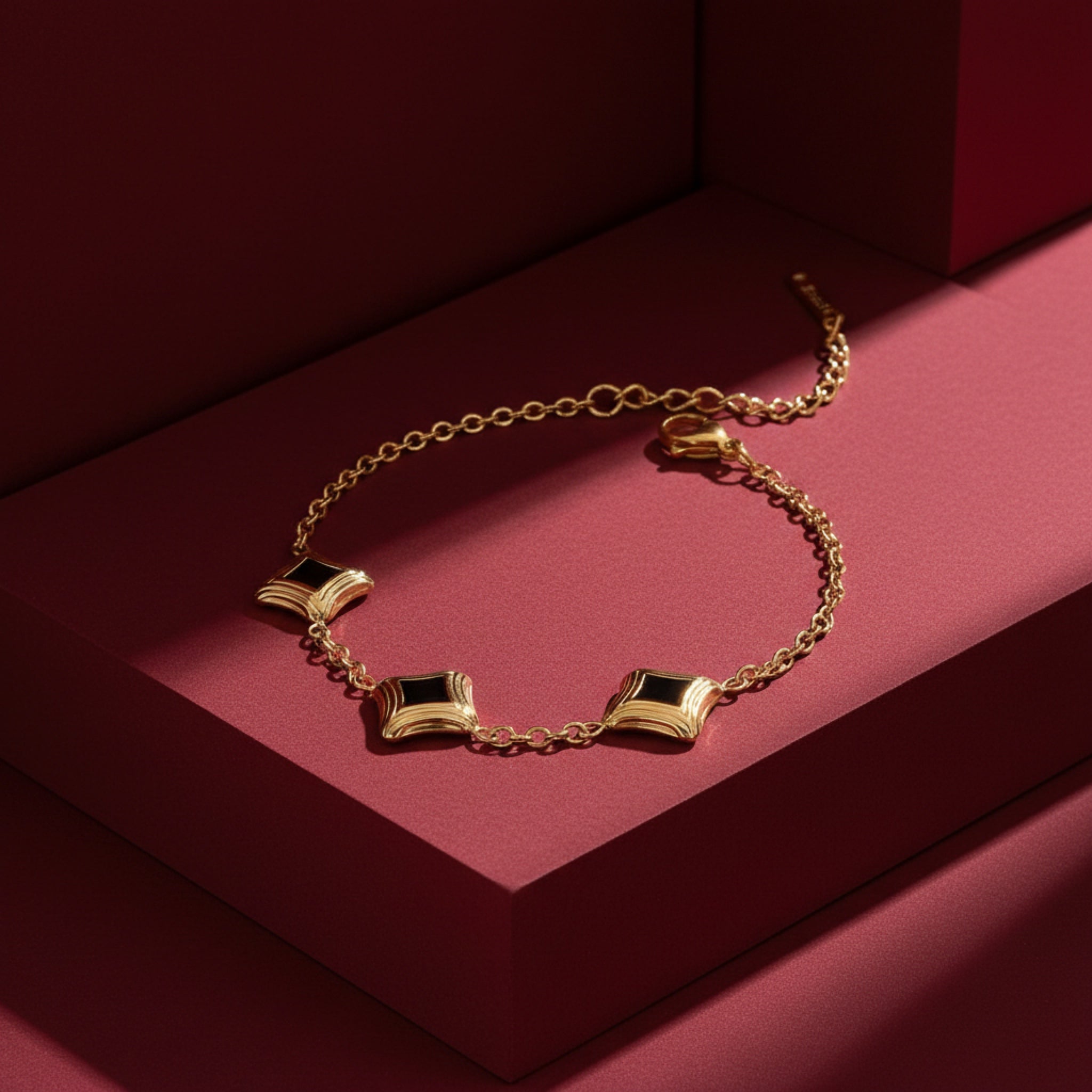 Bold Luxe Black Enamel Bracelet