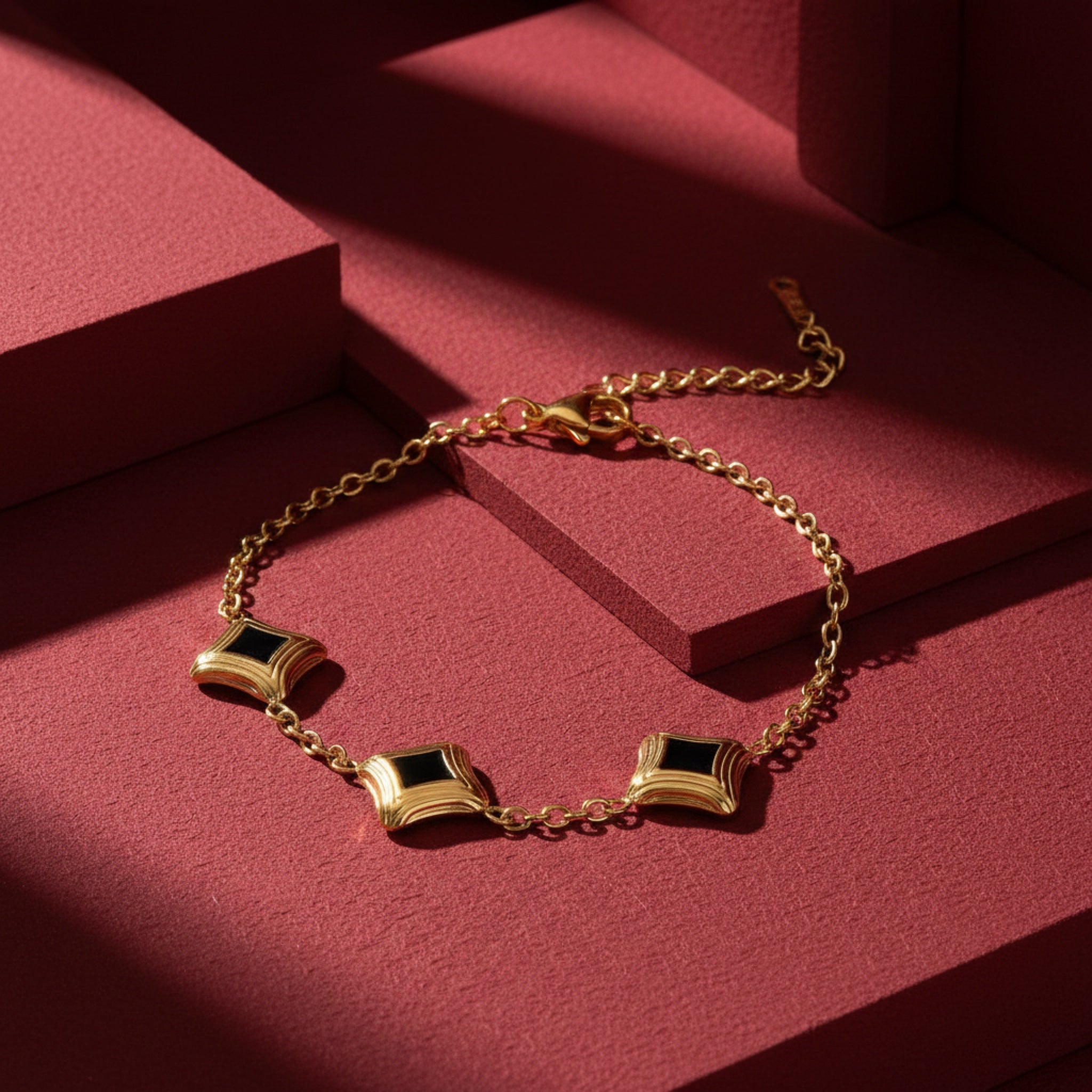 Bold Luxe Black Enamel Bracelet