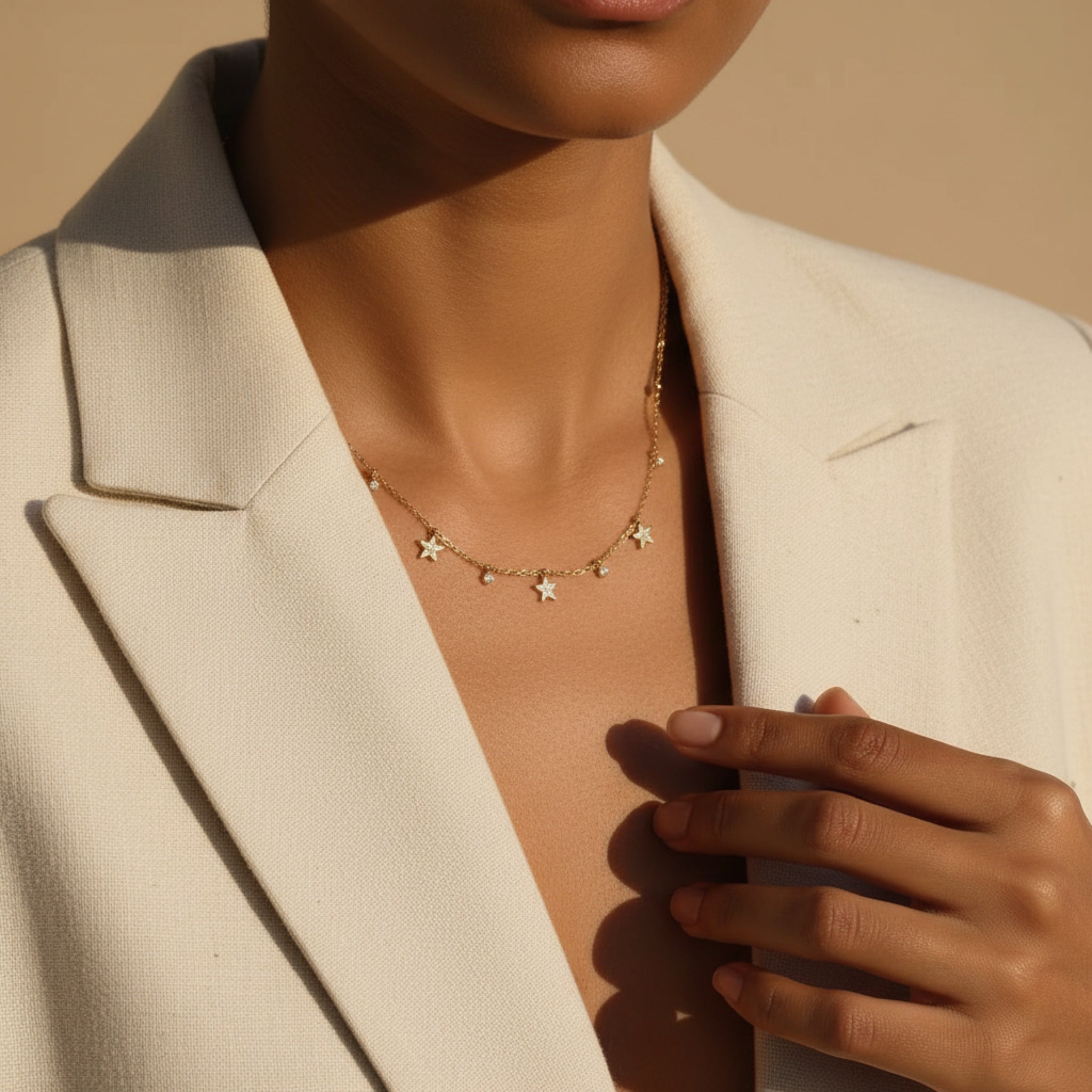 Star Charm Choker Necklace