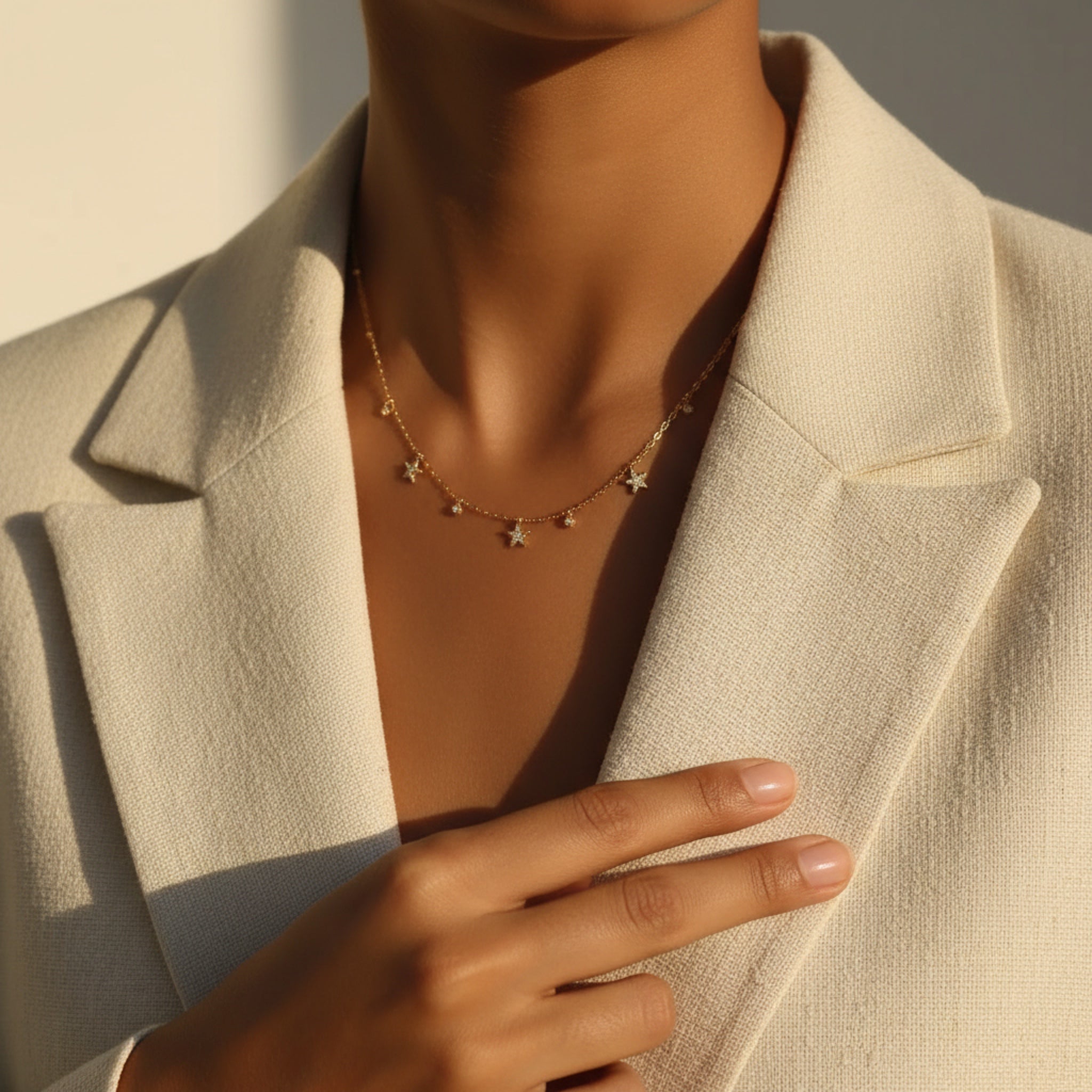 Star Charm Choker Necklace