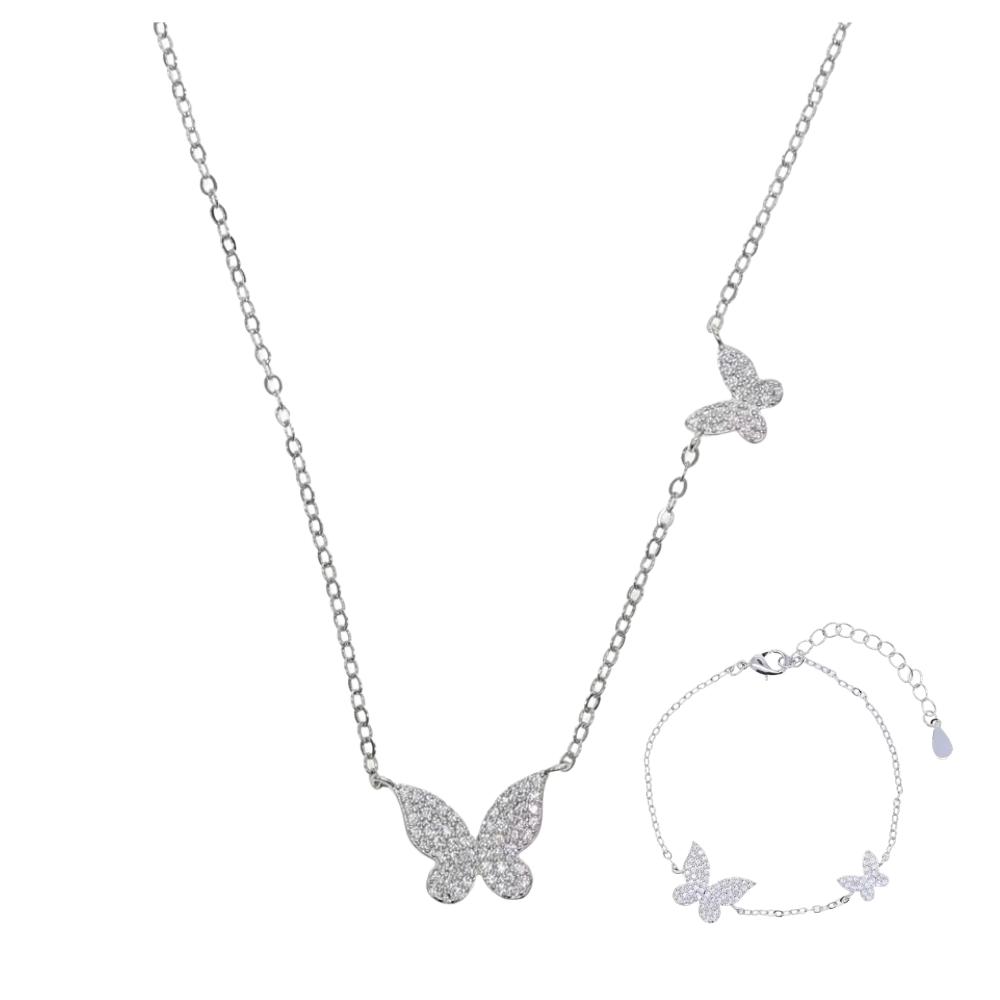 Butterfly Spark Silver Set