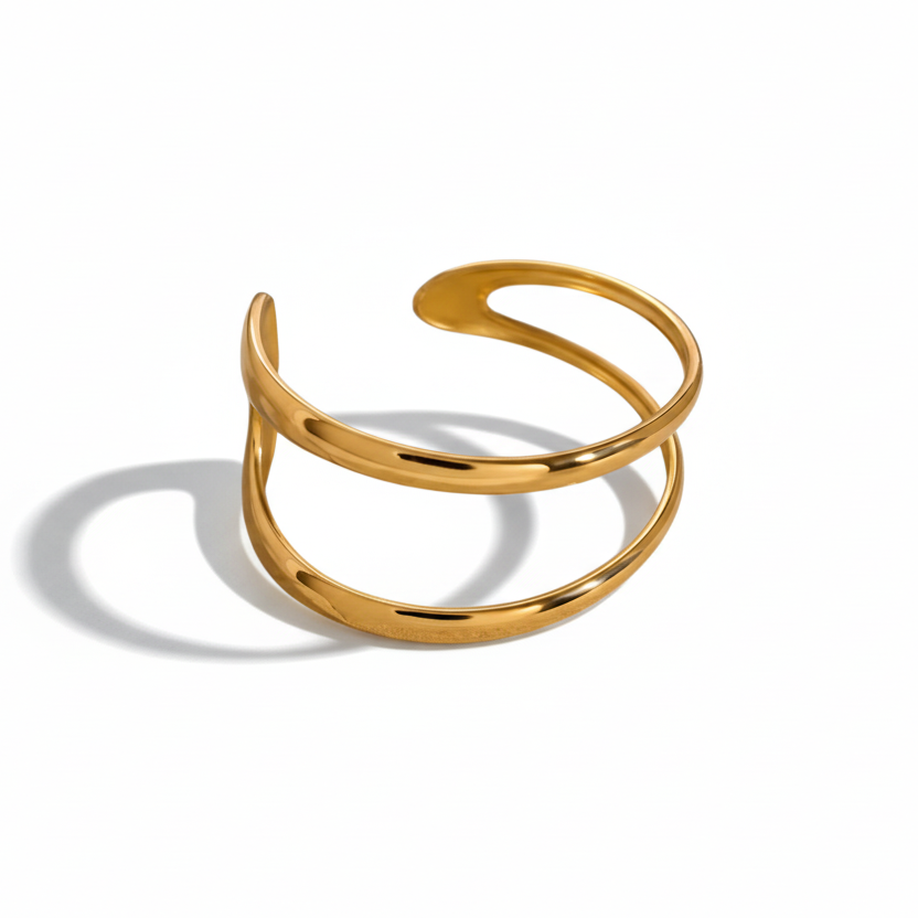 Thin Double Cuff Bangle