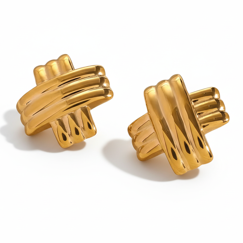 X Statement Earrings