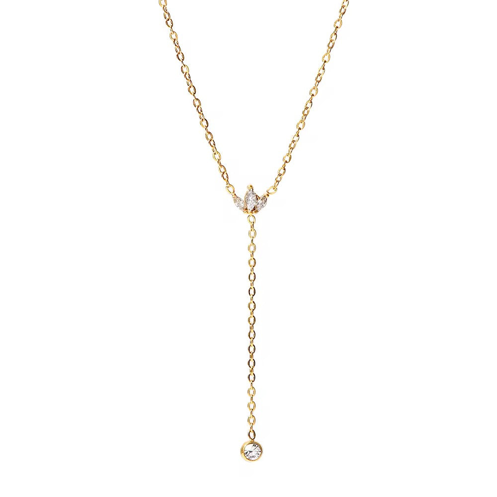 Crown Drop Down Necklace