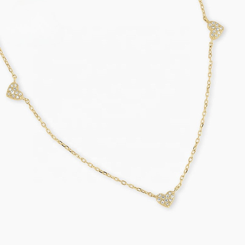Multiple Mini Hearts Necklace