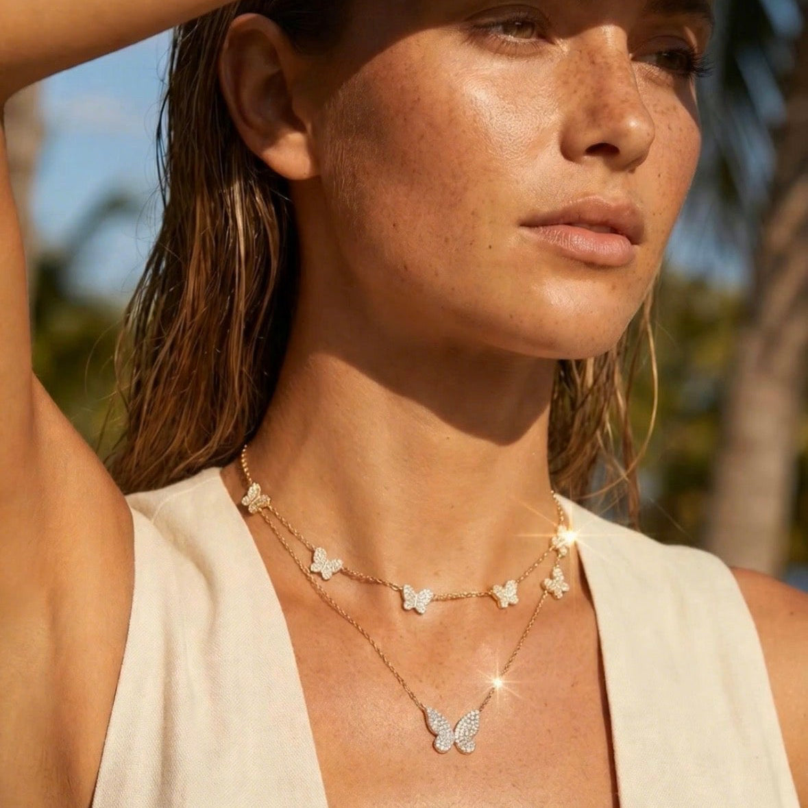 Butterfly Spark Necklace