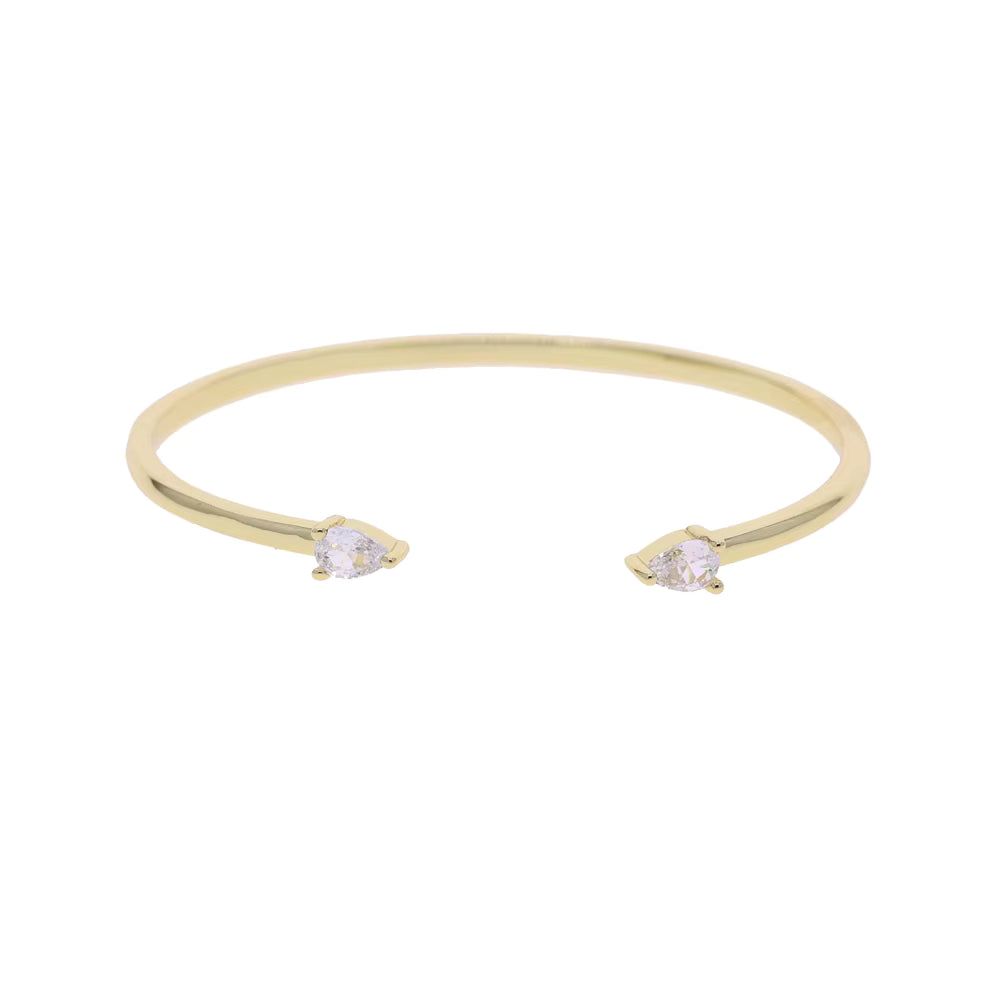 Teardrop Open Bangle