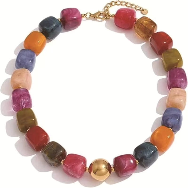 Resin Beaded Necklace