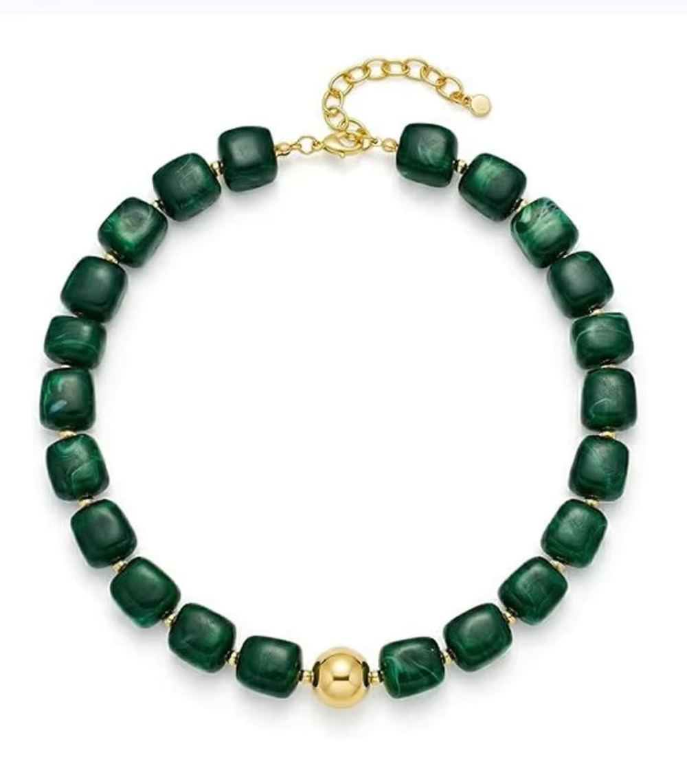 Resin Beaded Necklace