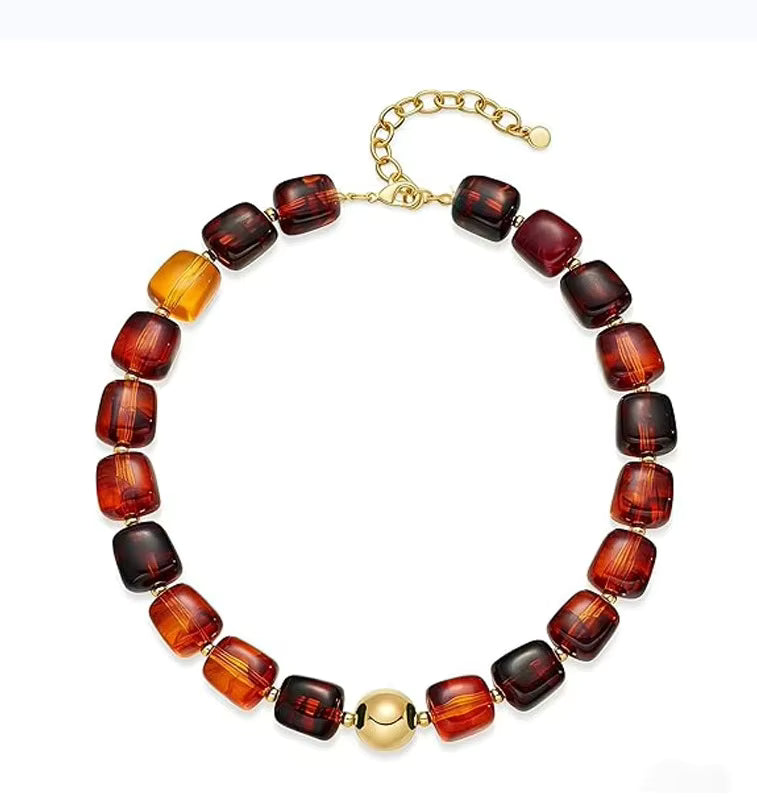 Resin Beaded Necklace