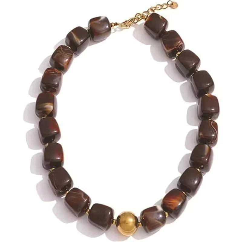 Resin Beaded Necklace