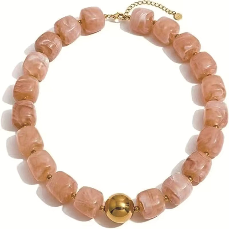 Resin Beaded Necklace