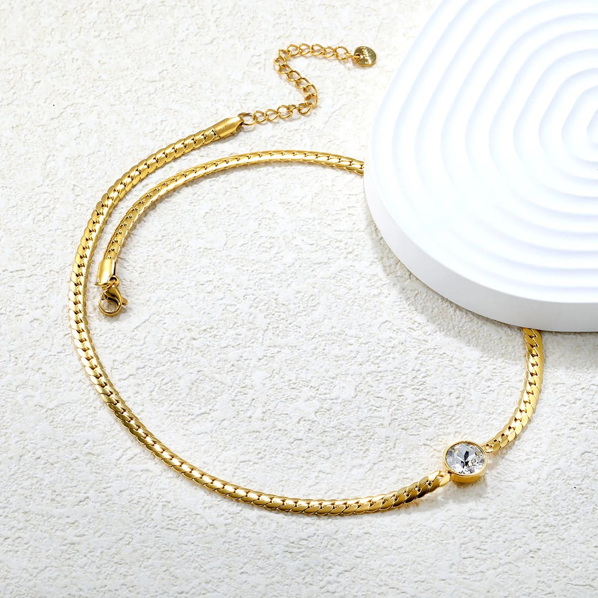Crystal Cuban Chain Necklace
