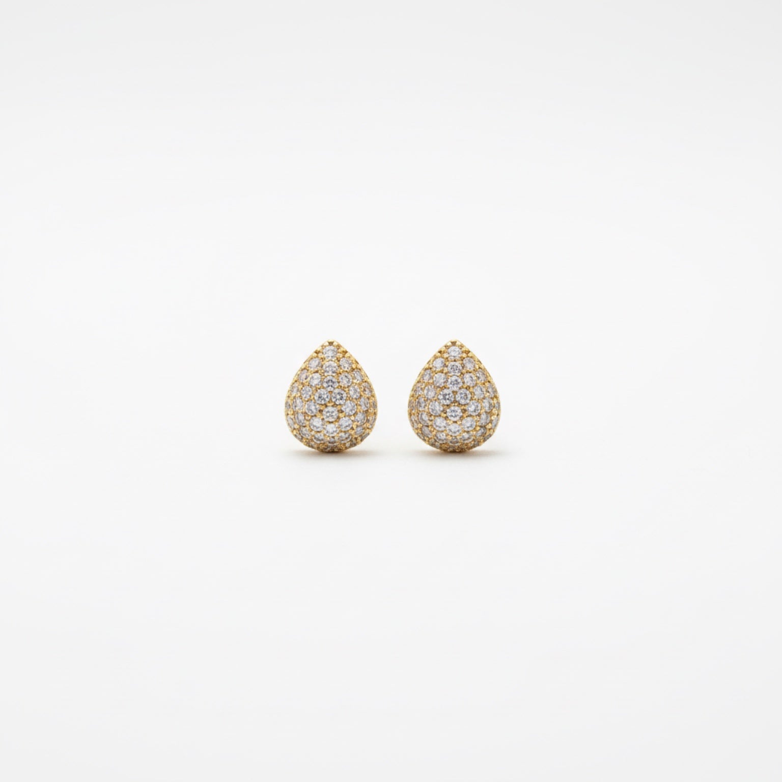 Sparkling Tear Drop Hoops