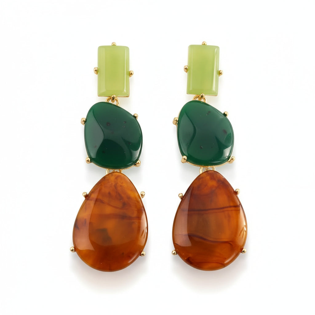 Earth Resin Earrings