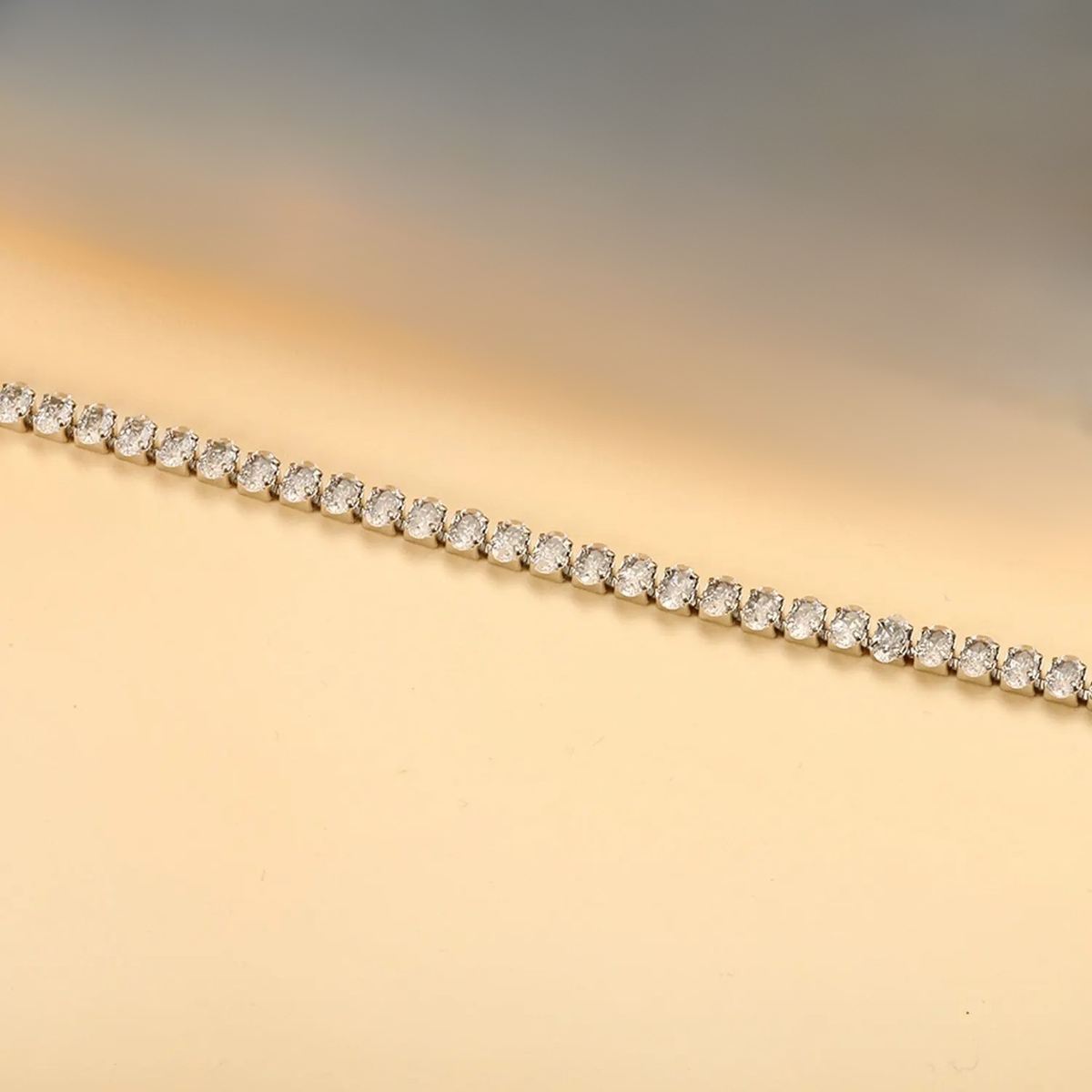 Oval Silver Tennis Bracelet
