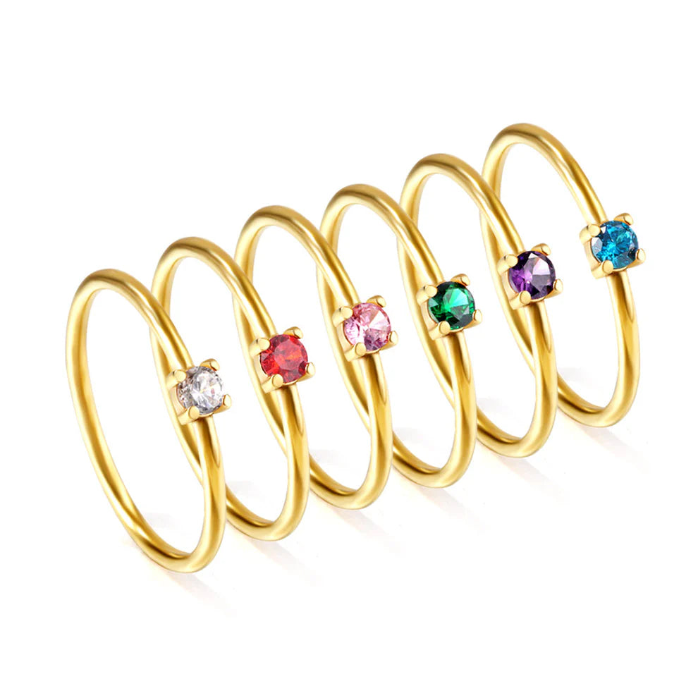Multicolor Stack Ring Set