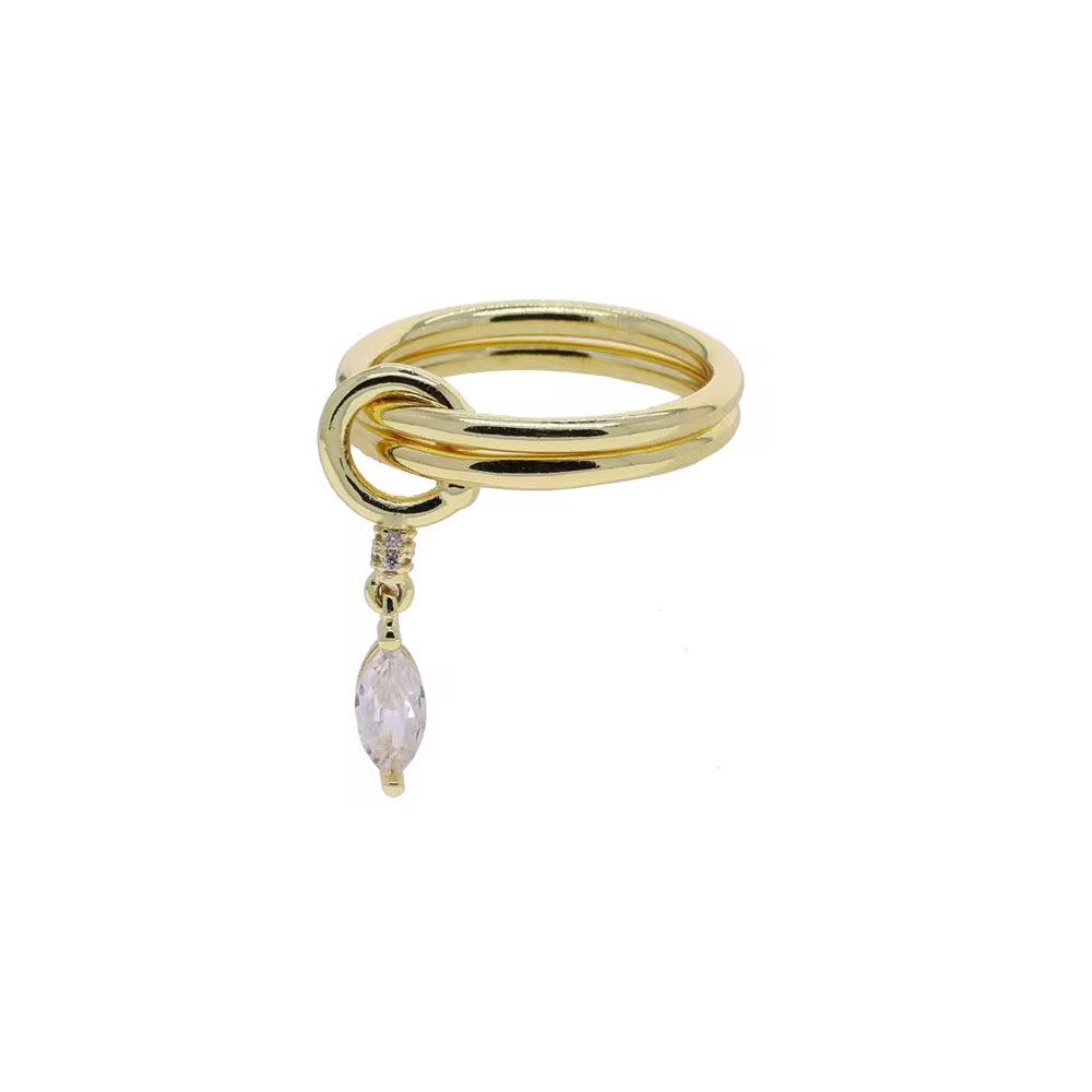 Crystal Drop Ring