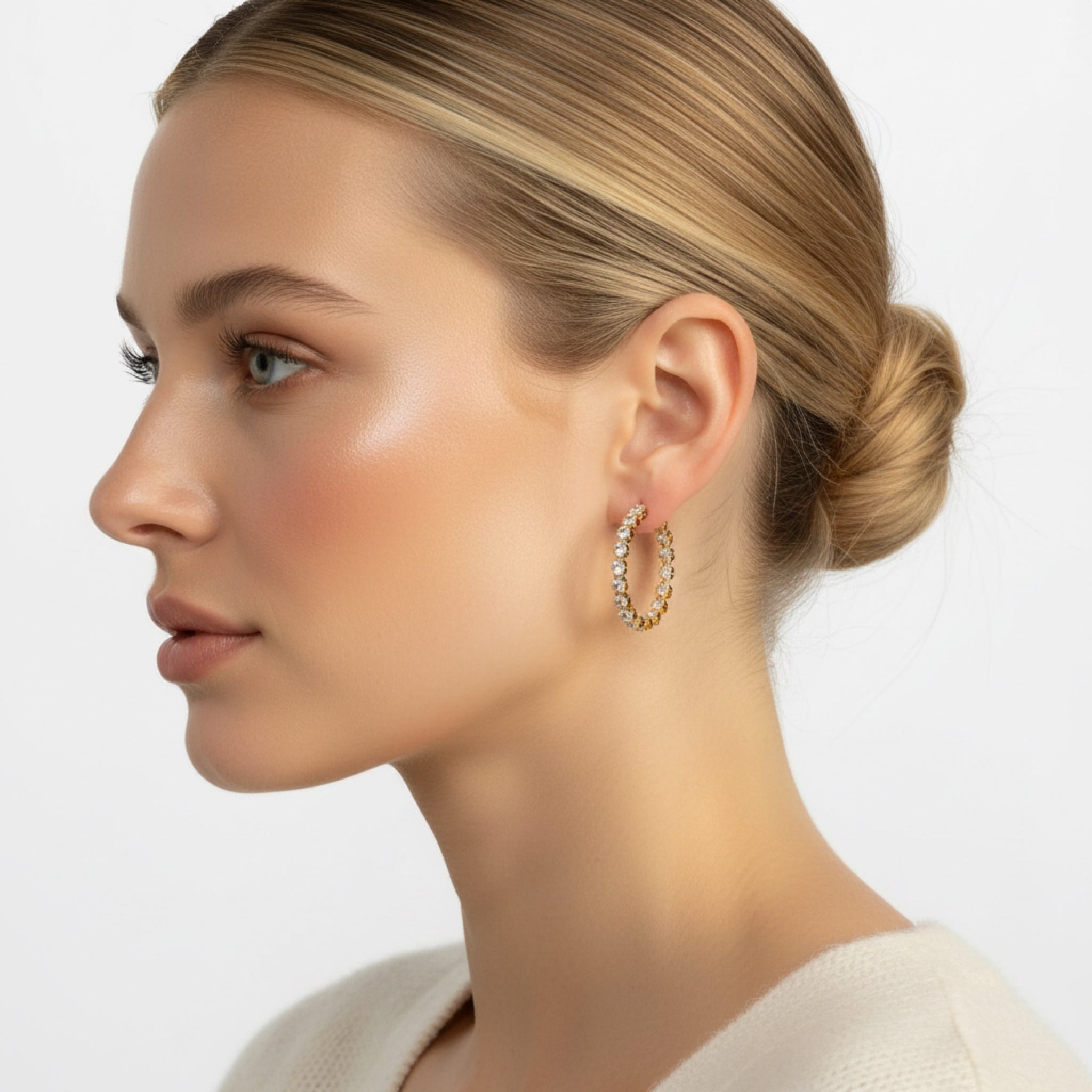 Sparkling Hoop Earrings