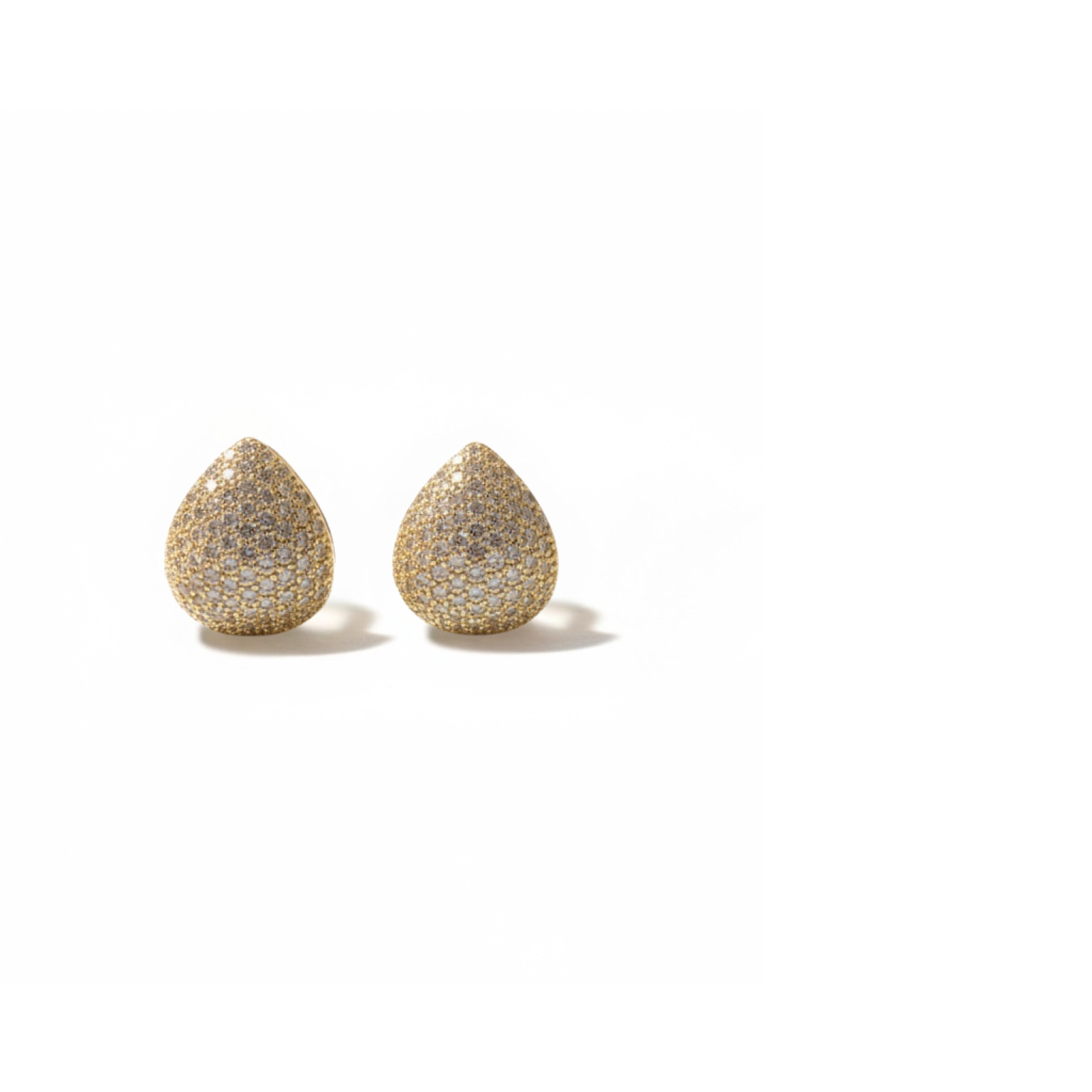 Sparkling Tear Drop Hoops