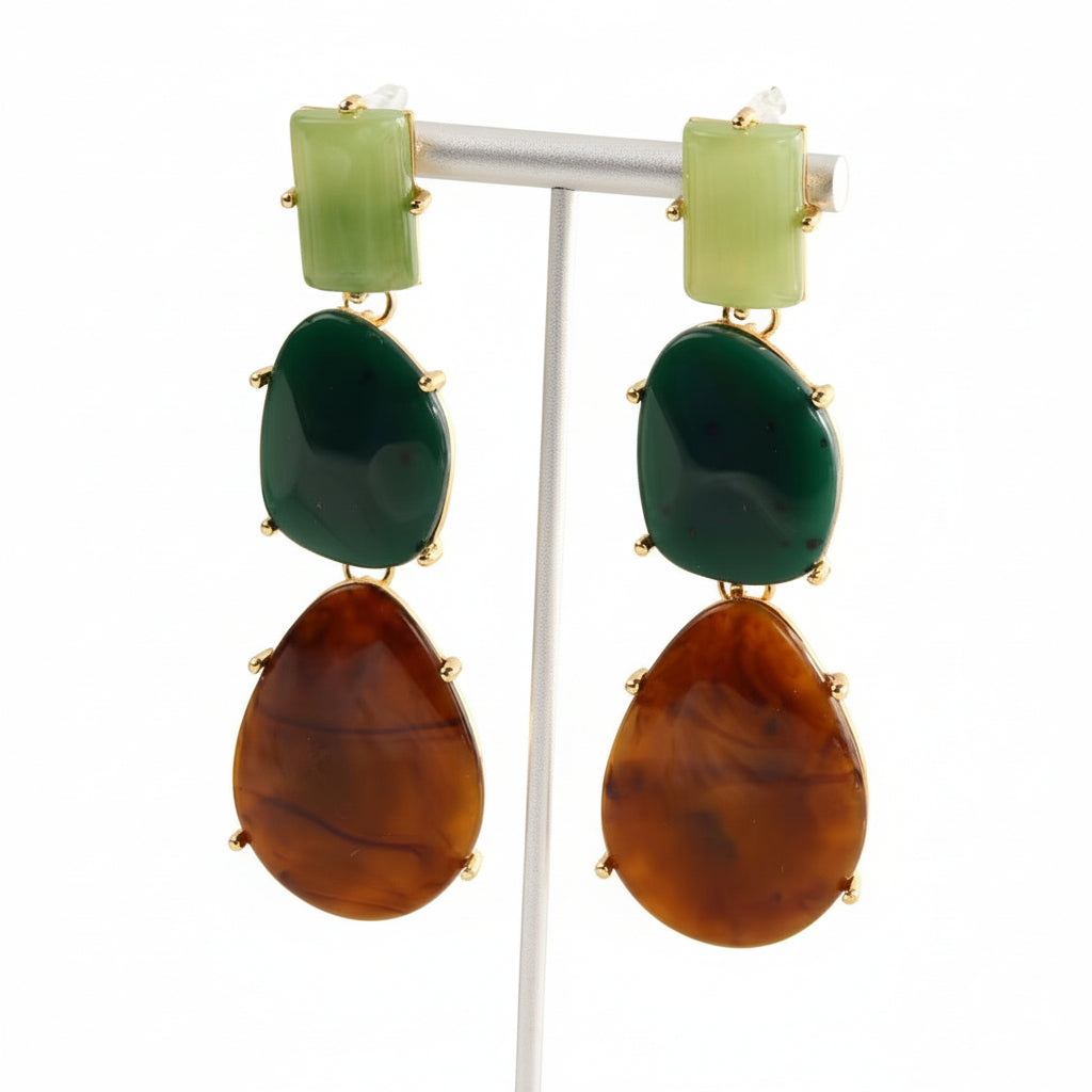 Earth Resin Earrings