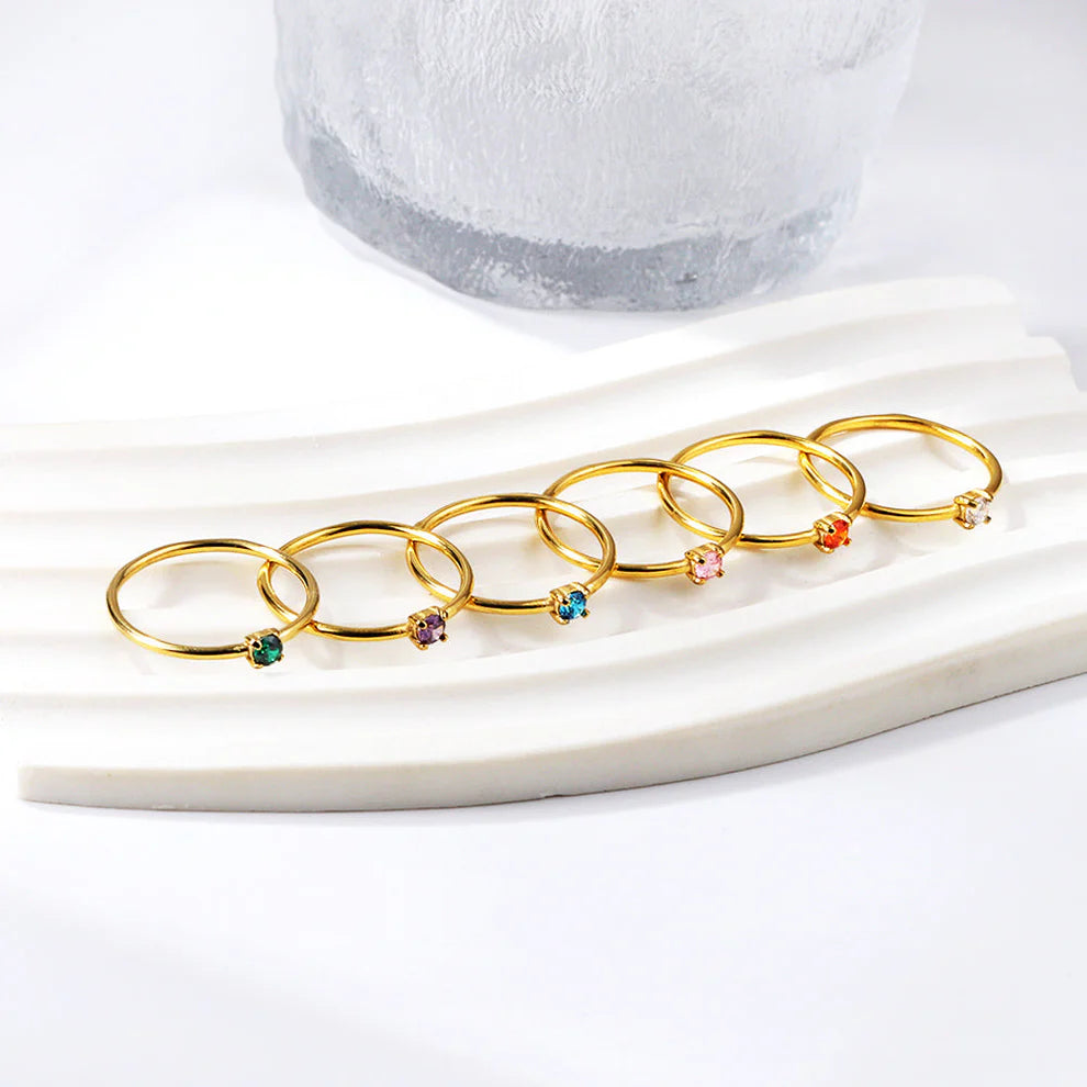 Multicolor Stack Ring Set