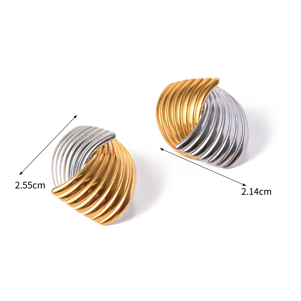 Two-Tone Twist Earrings