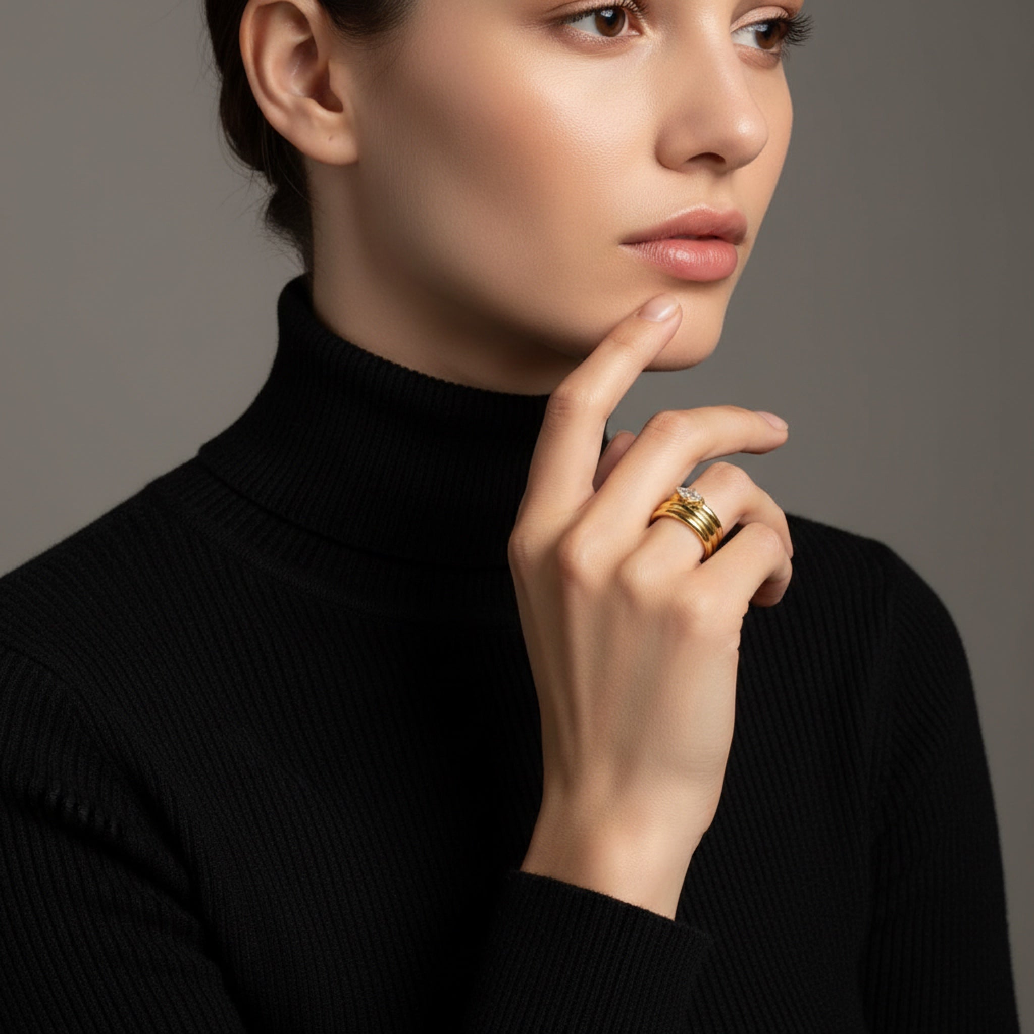 Triple Band Stacked Ring