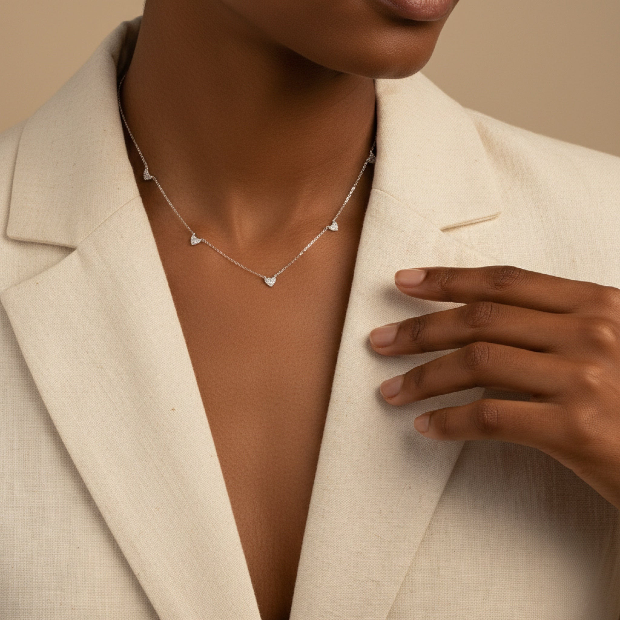 Multiple Mini Hearts Necklace