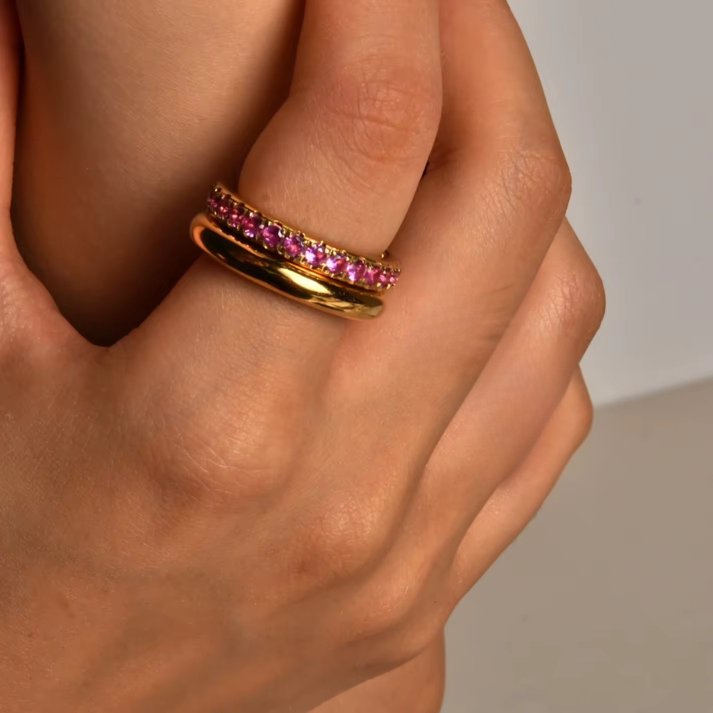 Pink Stack Ring
