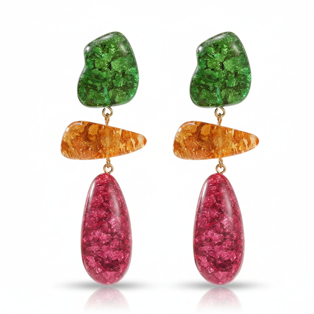 Iris Resin Earrings