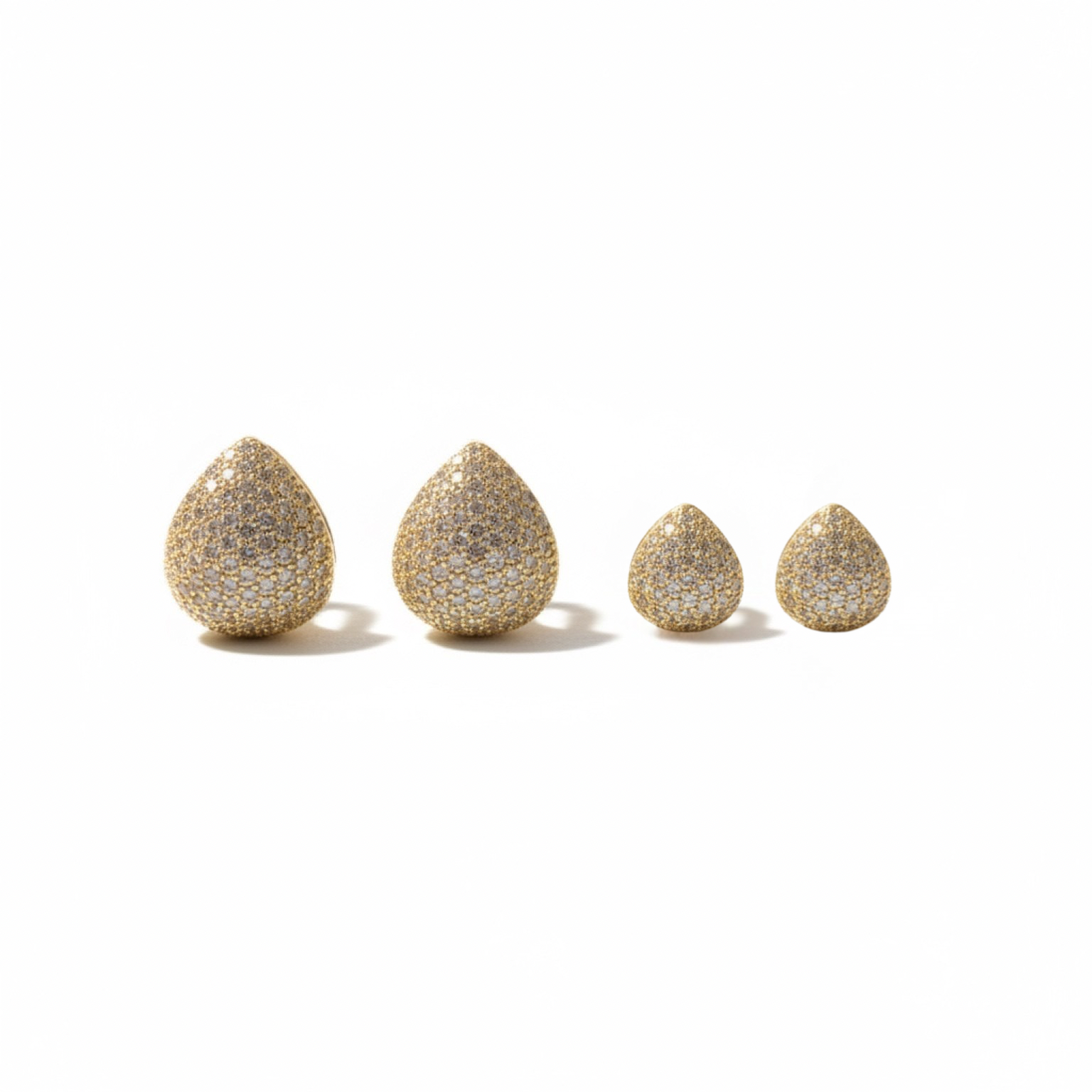 Sparkling Tear Drop Hoops