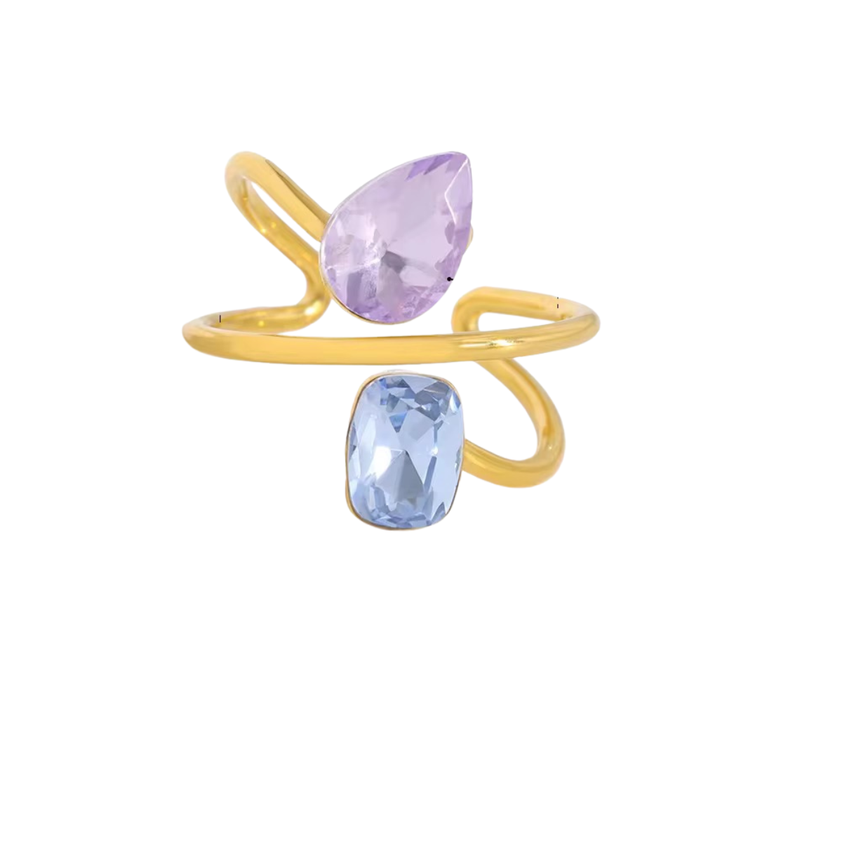 Crystal Lilac Blue Ring