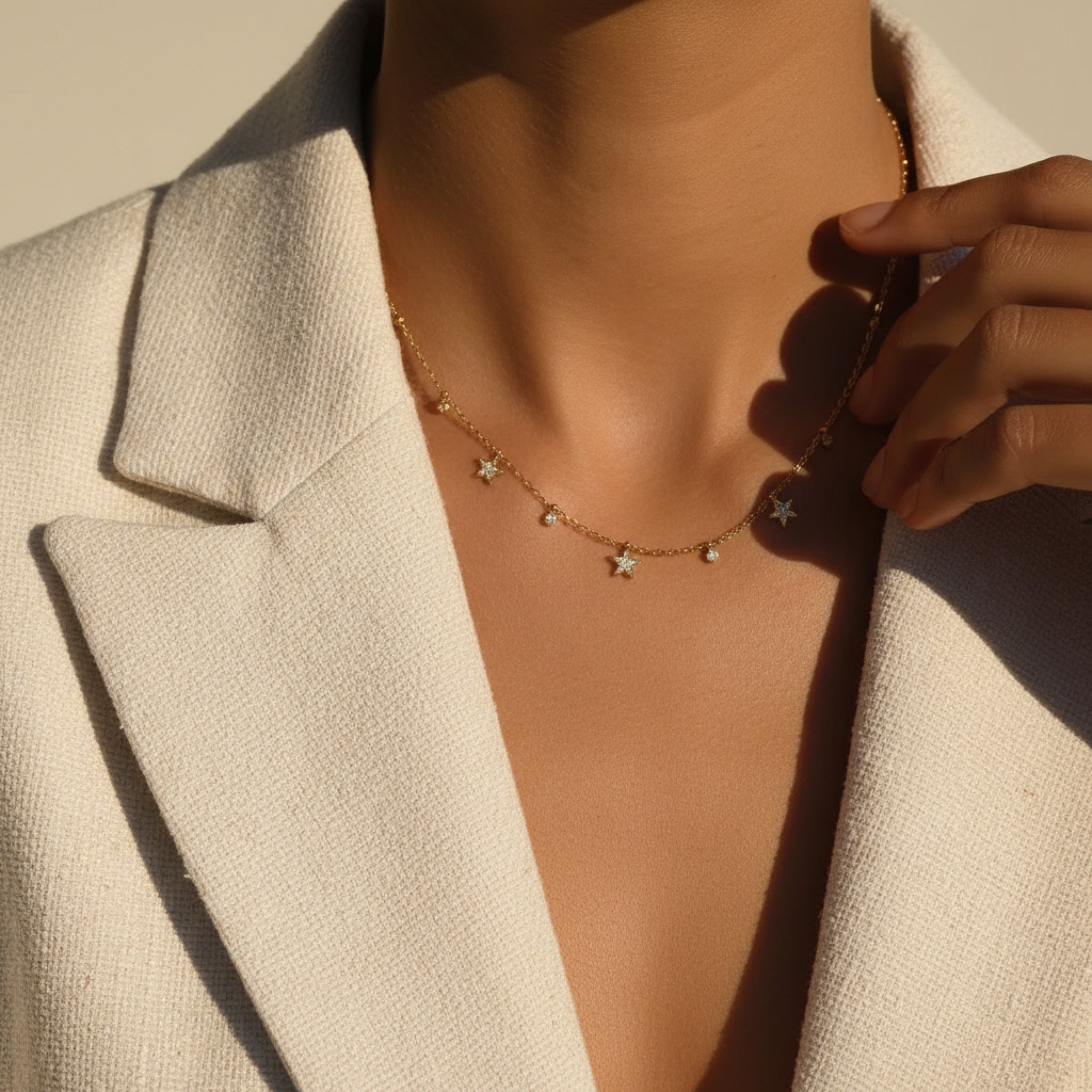 Star Charm Choker Necklace