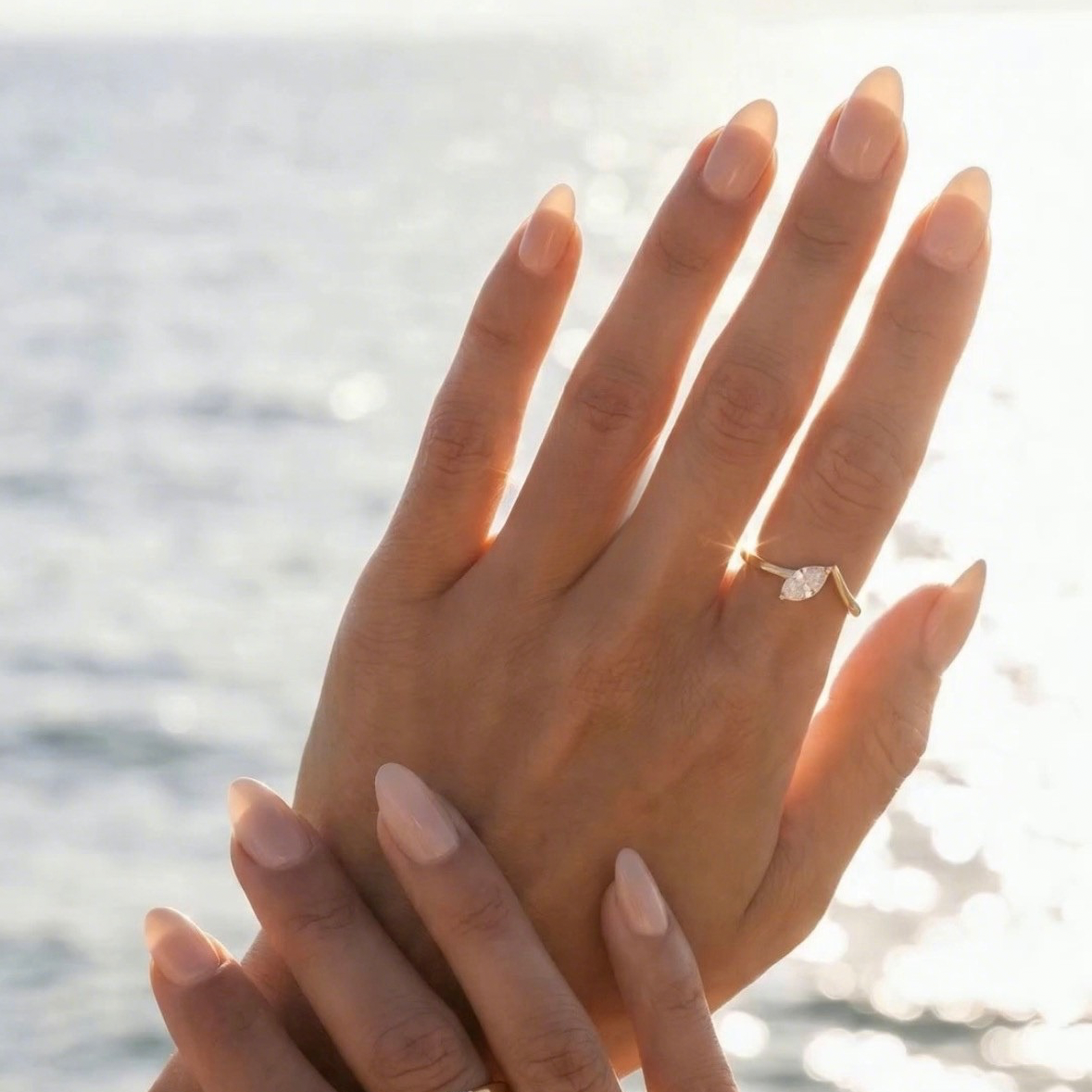 V Crystal Ring