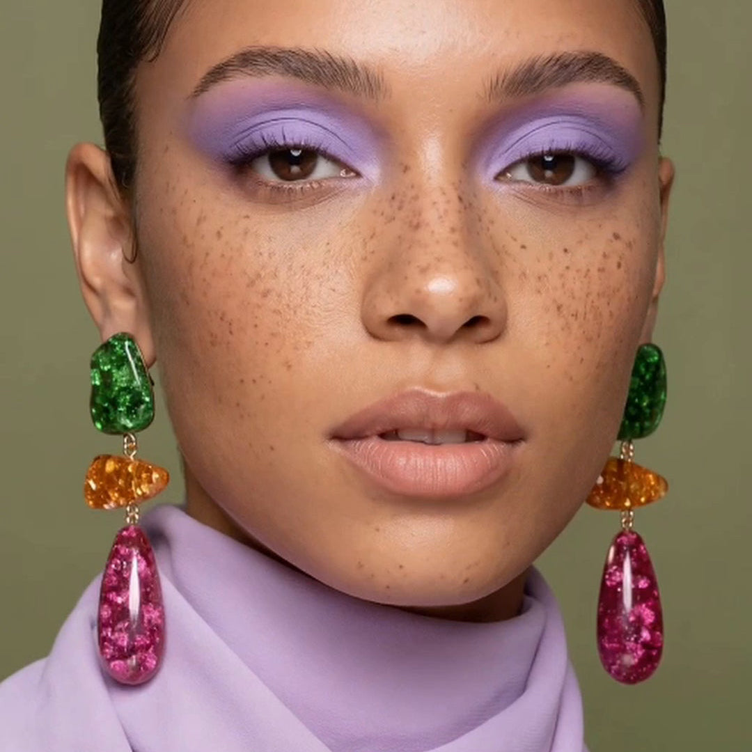 Iris Resin Earrings
