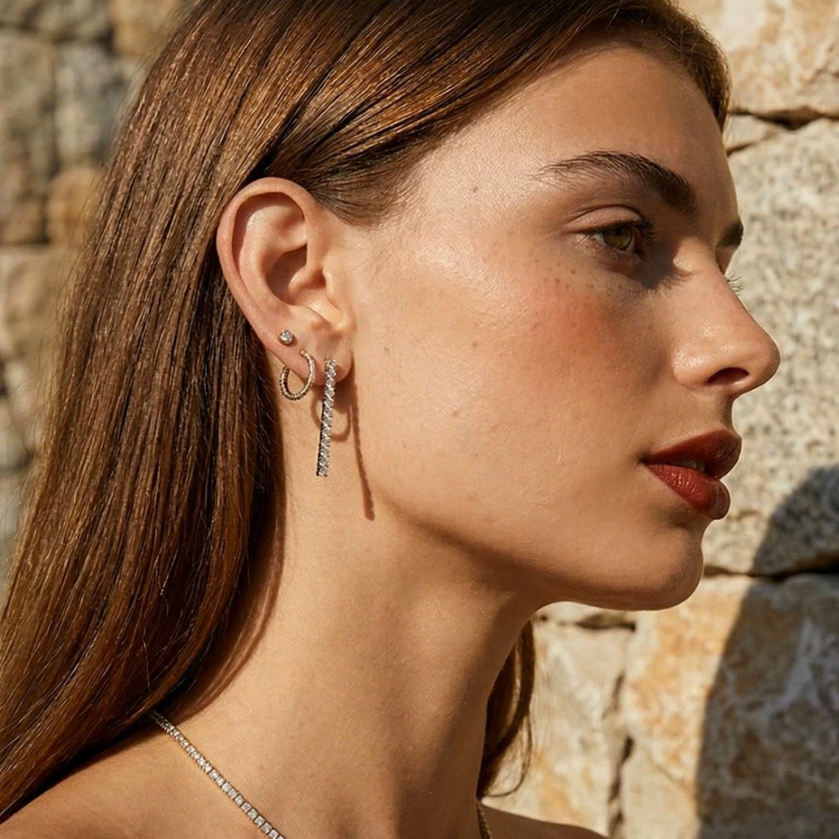 Tennis Bar Earrings