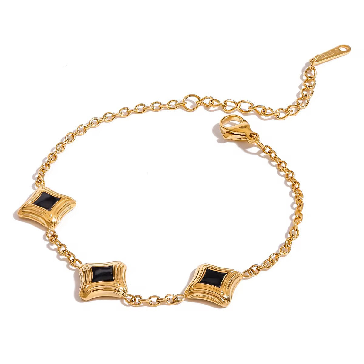 Bold Luxe Black Enamel Bracelet