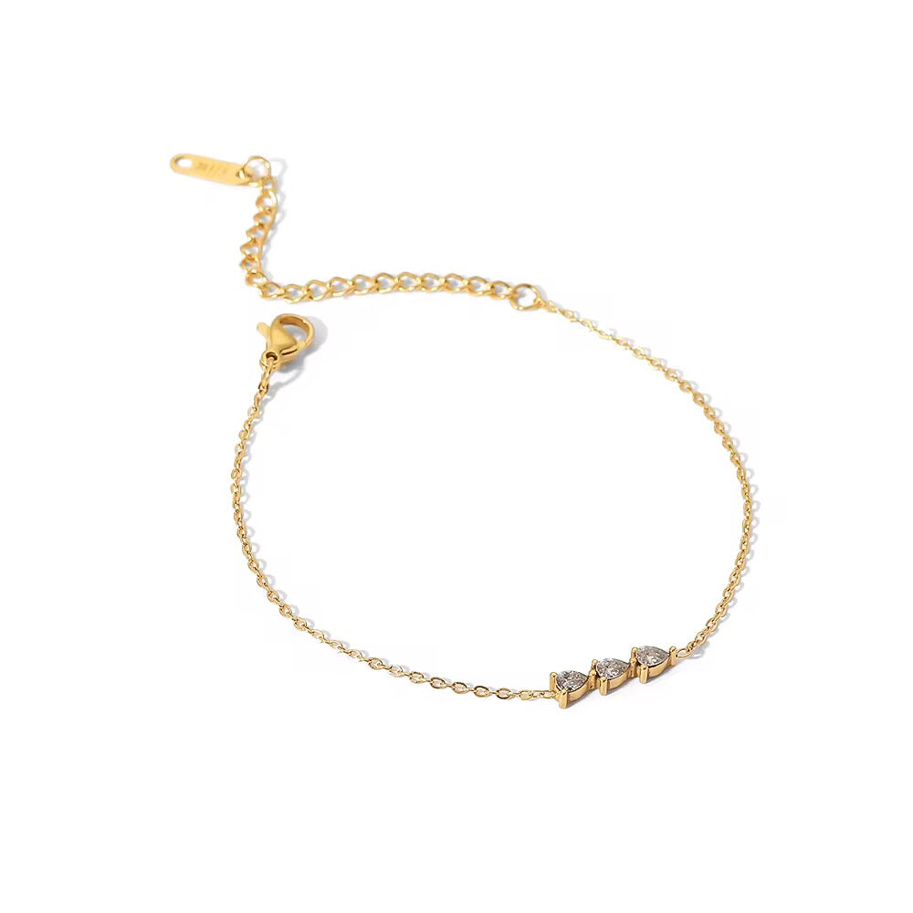 Trio Pear Stone Bracelet
